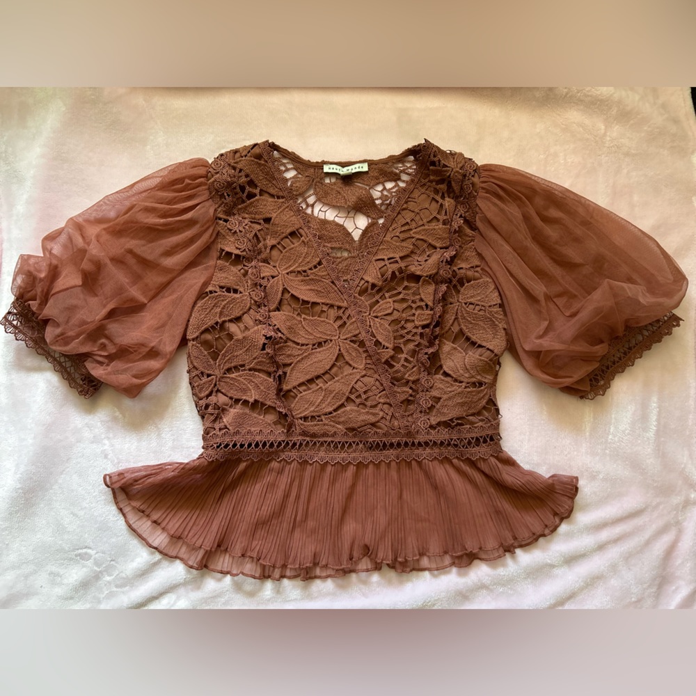Copper lace top